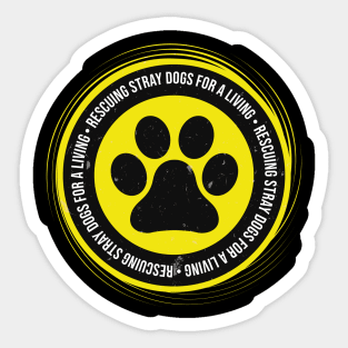 Rescuing stray dogs Sticker